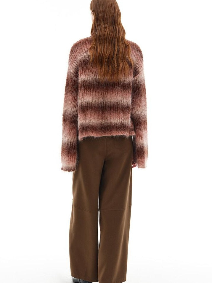 someonesometimes Soft Mohair Blend Character Buttoned Loose Fit Literary Commuter Women Cardigans