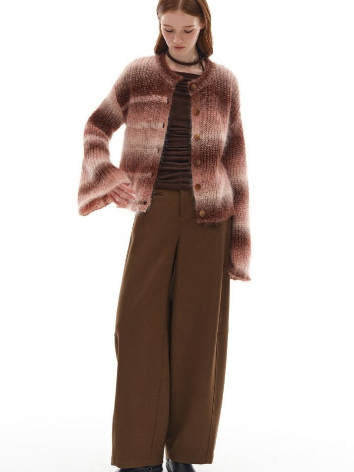 someonesometimes Soft Mohair Blend Character Buttoned Loose Fit Literary Commuter Women Cardigans