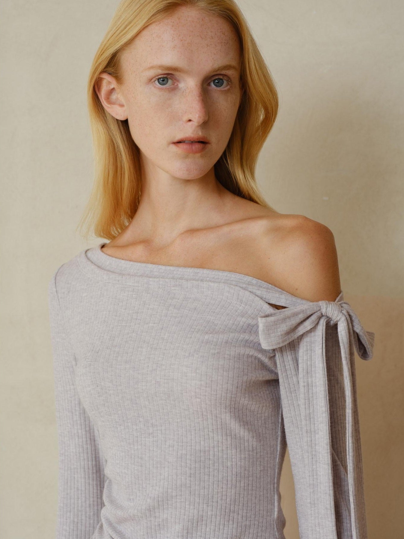 someonesometimes Soft Stretch Lavender Bow Slim Fit Casual Long Sleeve Women Knit Sweaters