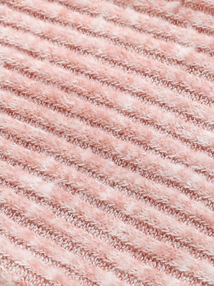 someonesometimes Soft Viscose V-neck Commuter Women Three Quarter Sleeve Clay Pink Sweaters