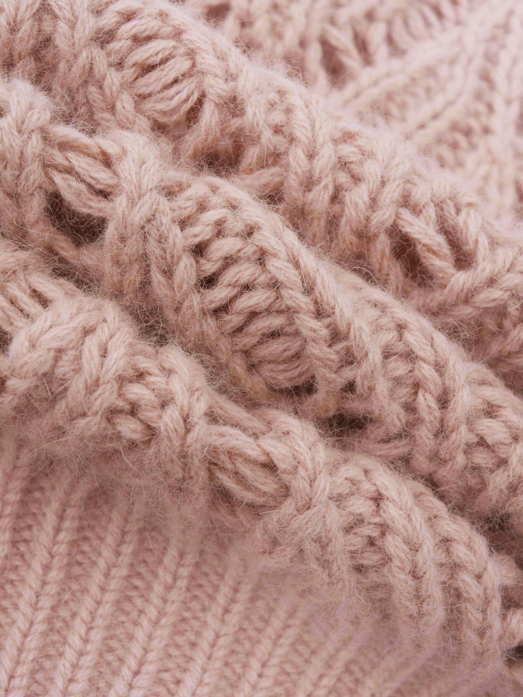 someonesometimes Soft Wool Blend Relaxed Tie Pullover Women Button Long Sleeve Blush Cardigans