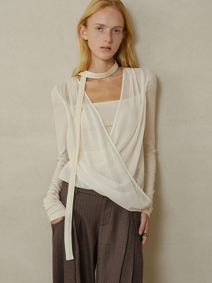 someonesometimes Soft Wool Blend Slim Round Neck Long Sleeve Women Almond Beige Knit Cardigans