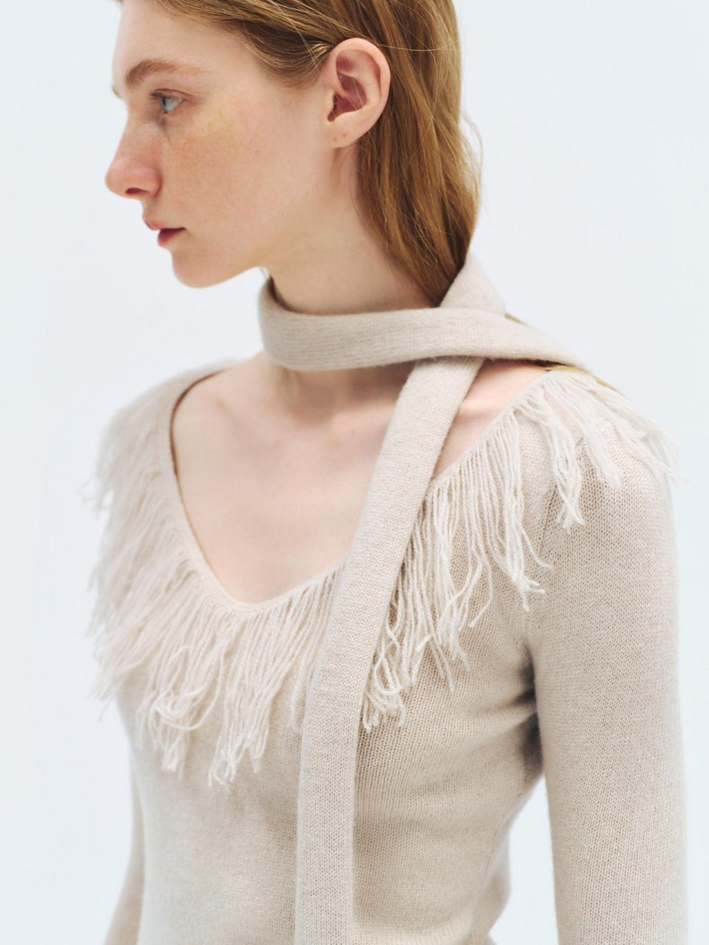 someonesometimes Soft Wool V-neck Bell Sleeve Slim Fit Casual Knitwear Women Sweaters