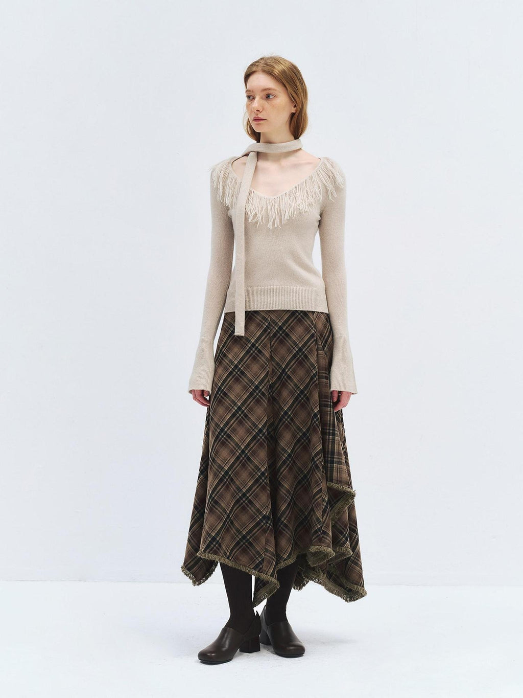 someonesometimes Soft Wool V-neck Bell Sleeve Slim Fit Casual Knitwear Women Sweaters