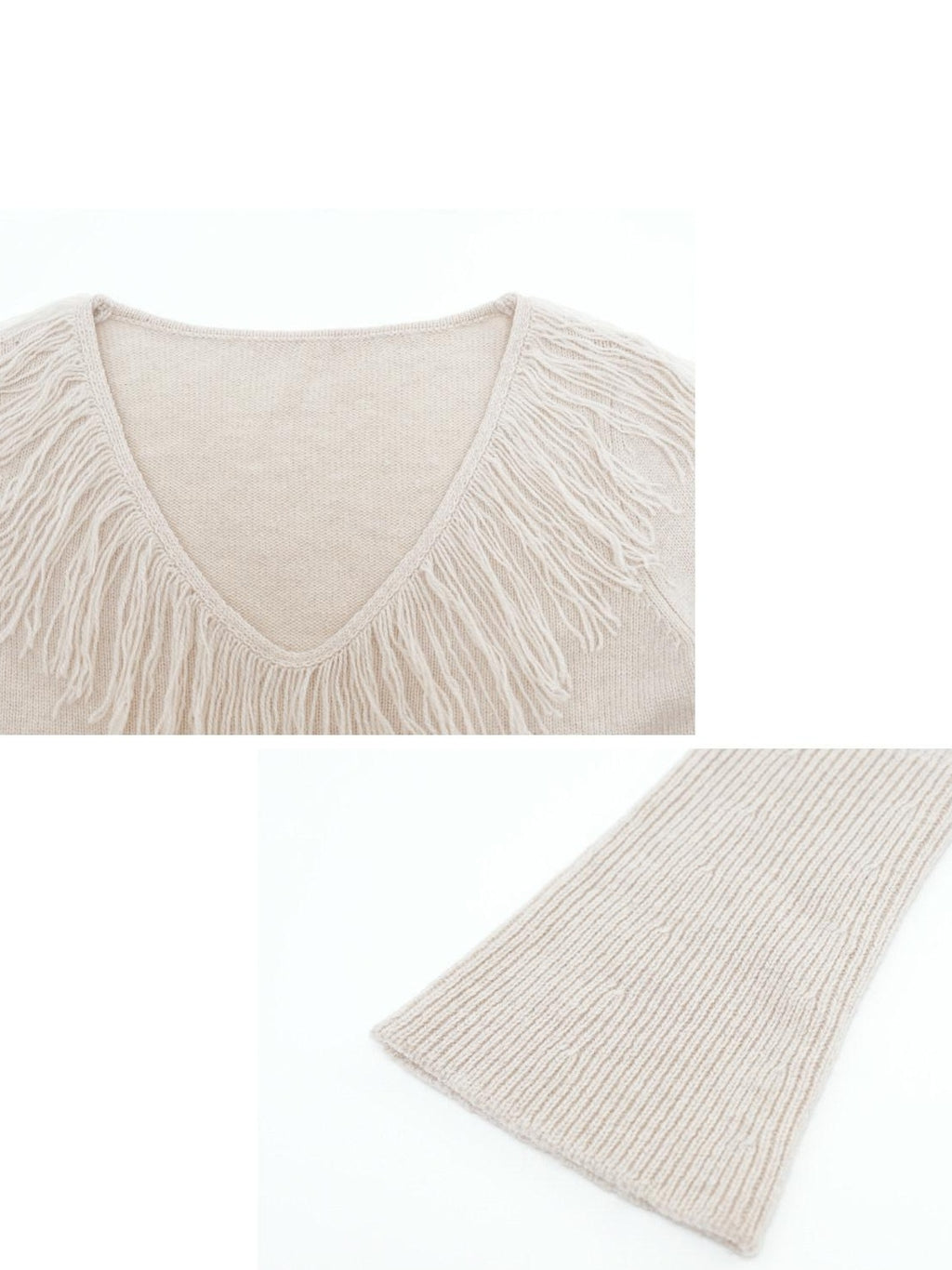 someonesometimes Soft Wool V-neck Bell Sleeve Slim Fit Casual Knitwear Women Sweaters