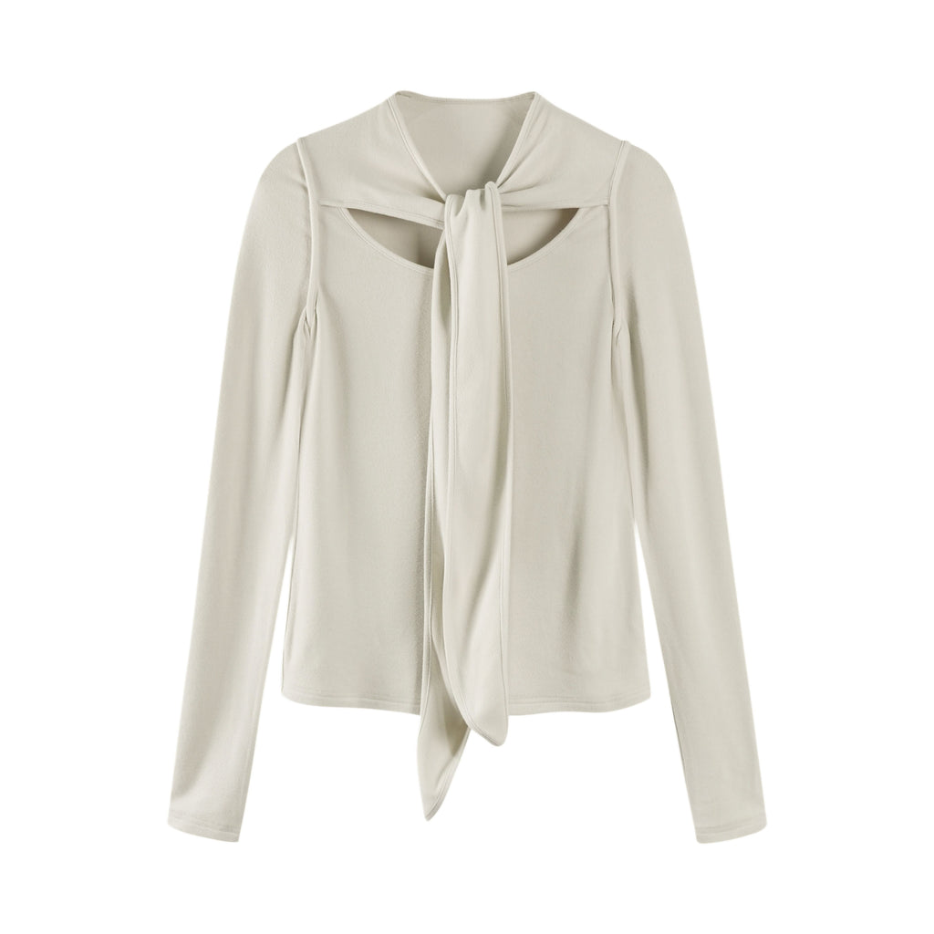 someonesometimes_Square_Neck_Tie_Detail_Slim_Fit_Everyday_Regenerated_Blend_Long_Sleeve_T-Shirts_MISSTT