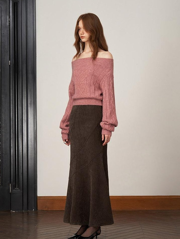 someonesometimes Stretch Mid Rise Slim Mermaid Hem Workwear Solid Polyester Women Midi Skirts
