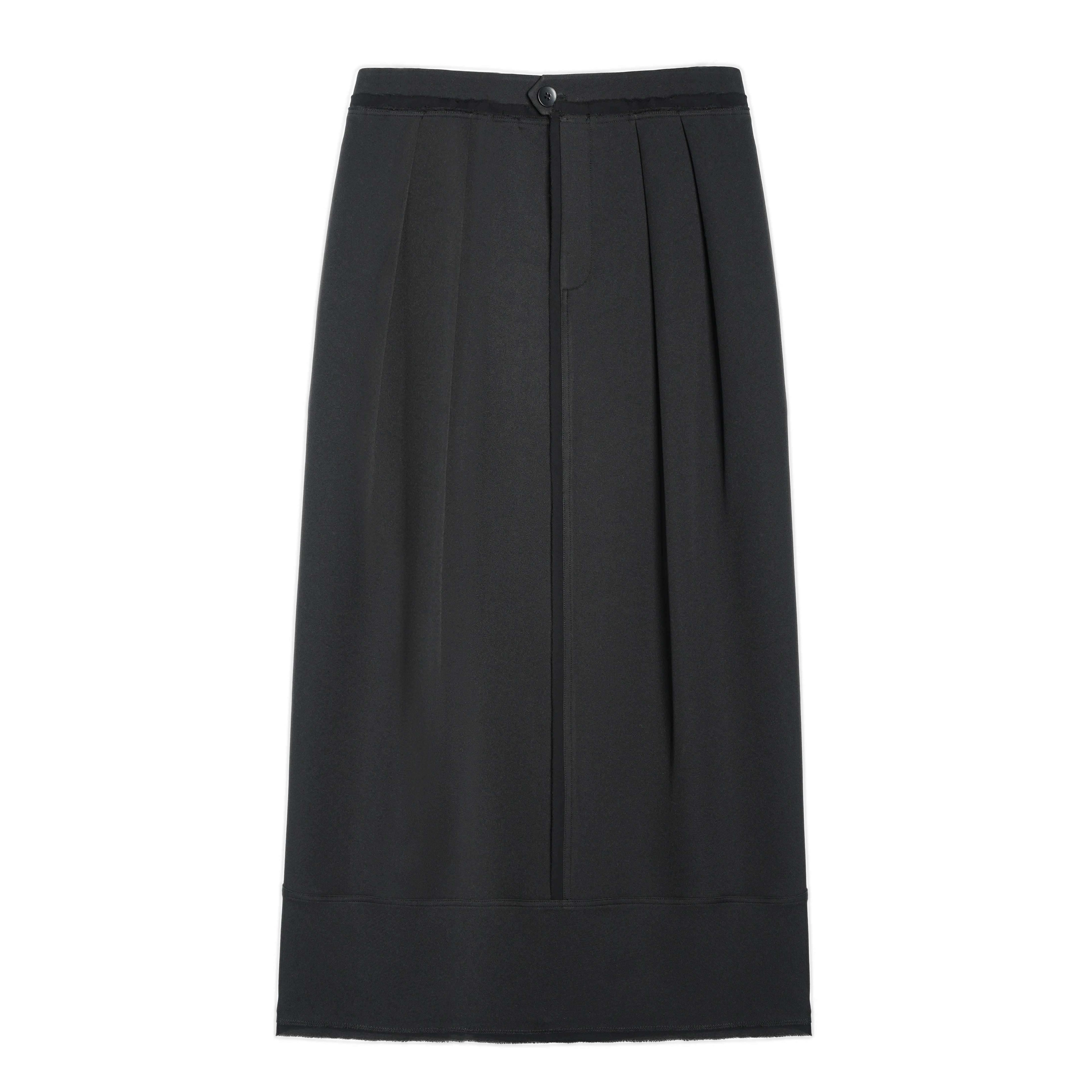 someonesometimes_Stretch_Pleated_Low_Waist_H_Line_Loose_Casual_Womens_Black_Maxi_Skirts_MISSTT