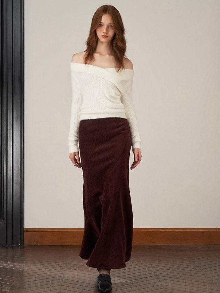 someonesometimes Stretch Slim Fishtail Mid Waist Solid Coffee Women Casual Polyester Maxi Skirts