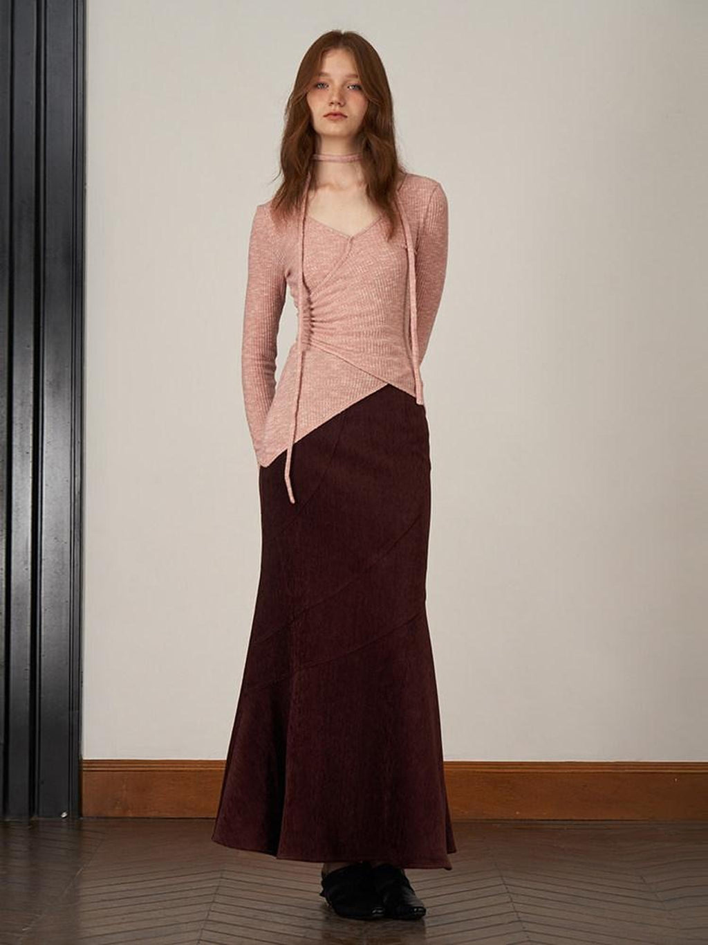 someonesometimes Stretch Slim Fishtail Mid Waist Solid Coffee Women Casual Polyester Maxi Skirts