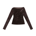 someonesometimes_Stretch_V-neck_Casual_Slim_Fit_Women_Brown_Velvet_Check_Long_Sleeve_T-Shirts_MISSTT