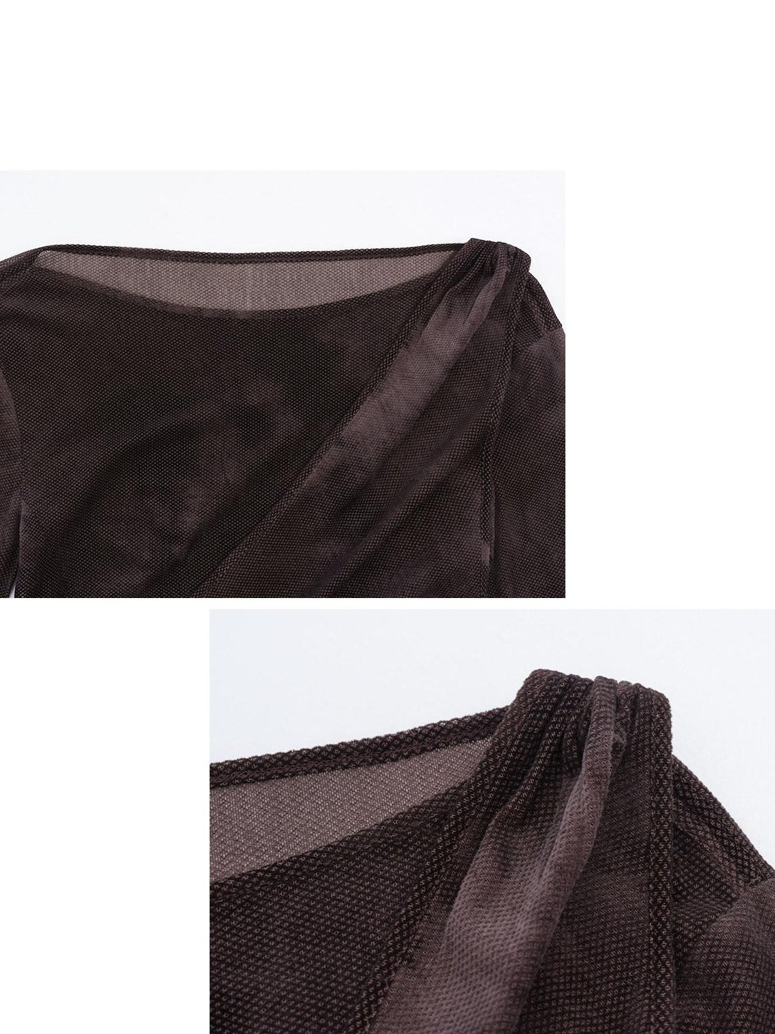 someonesometimes Stretch V-neck Casual Slim Fit Women Brown Velvet Check Long Sleeve T-Shirts