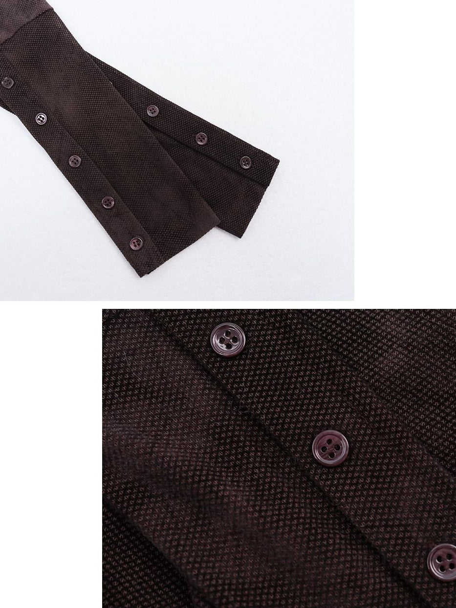 someonesometimes Stretch V-neck Casual Slim Fit Women Brown Velvet Check Long Sleeve T-Shirts