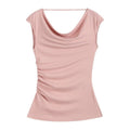 someonesometimes_Tencel_Cotton_Slim_Fit_Drawstring_Casual_Women_Short_Sleeve_T-Shirts_MISSTT