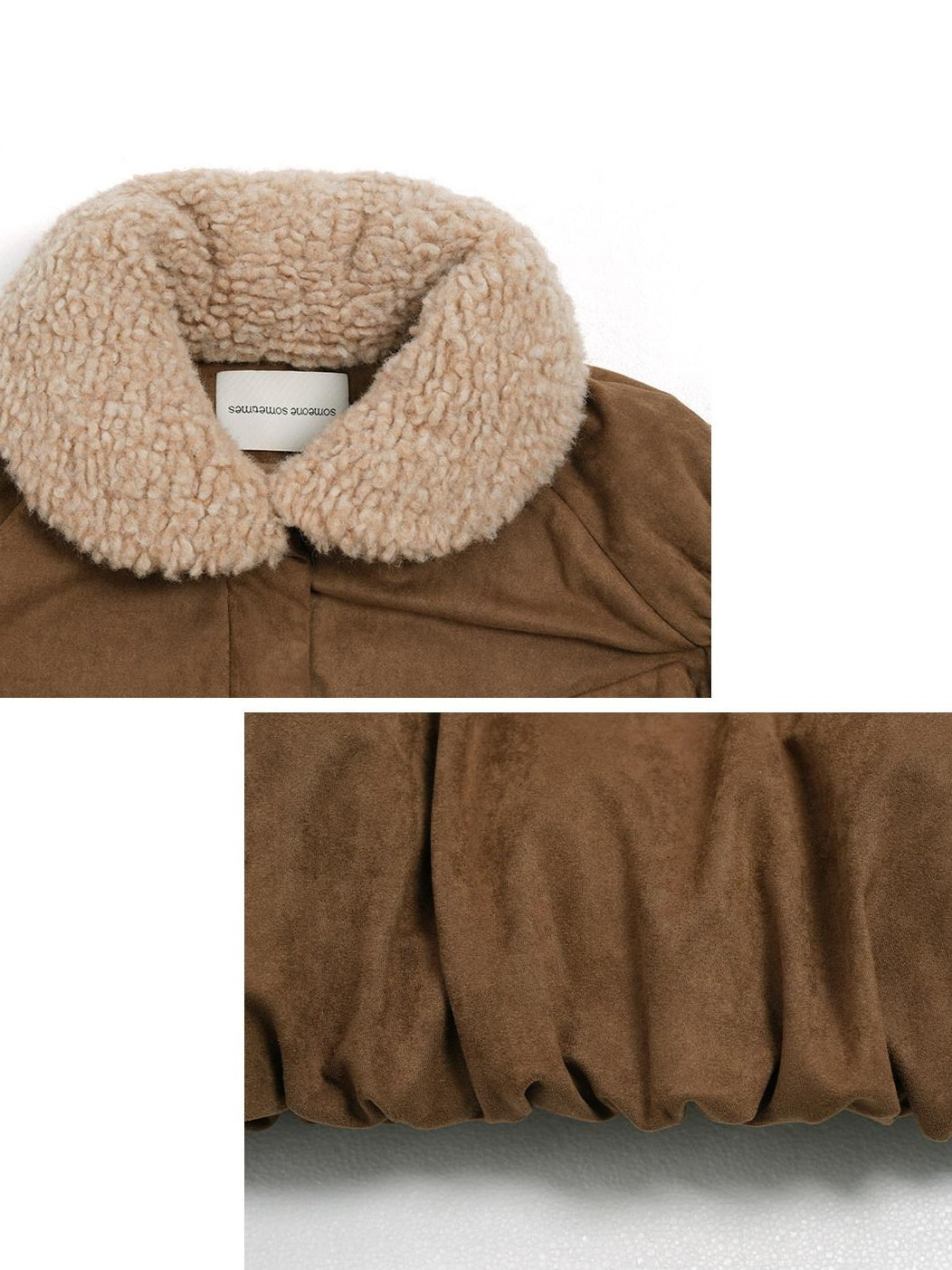 someonesometimes Thick Insulated Casual Loose Lantern Sleeves Women Zip Front Puffer Jackets