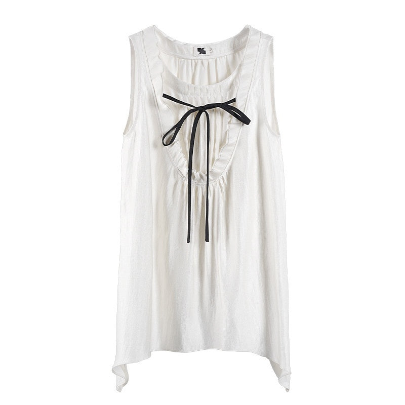 someonesometimes_Versatile_Ruffle_Trim_Slim_Fit_Viscose_Blend_Women_Solid_Color_Tank_Tops_MISSTT