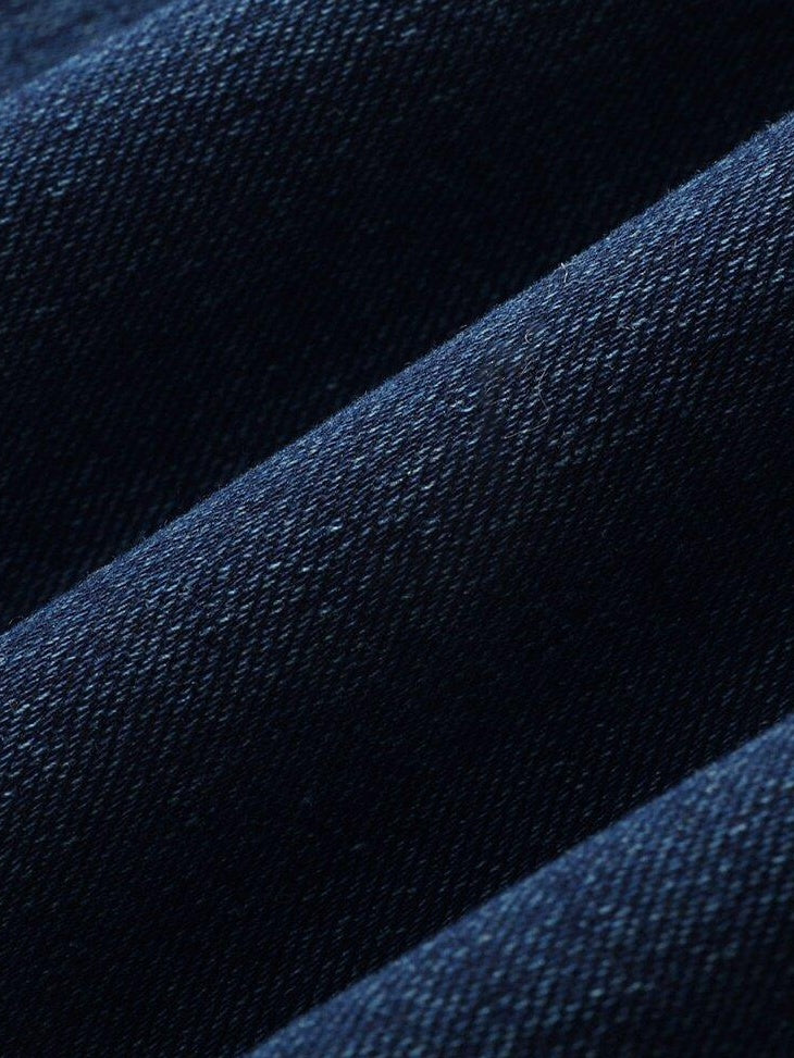 someonesometimes Vintage Blue Natural Waist Relaxed Fit Casual Polyester Wide Leg Jeans