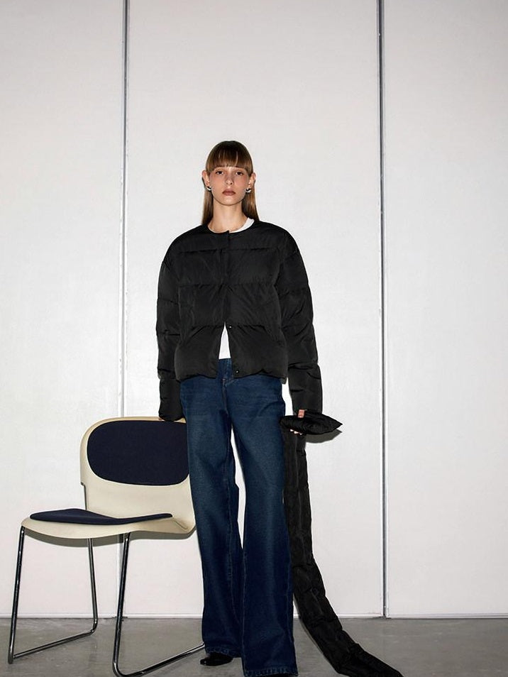 someonesometimes Vintage Blue Natural Waist Relaxed Fit Casual Polyester Wide Leg Jeans