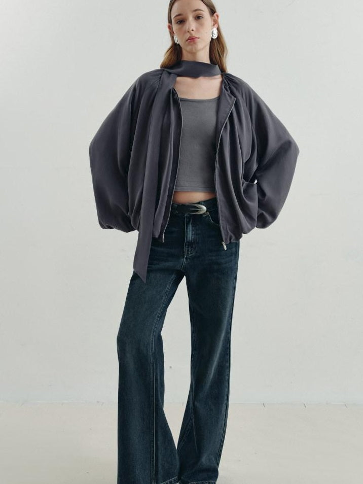 someonesometimes Vintage Washed Low Rise Distressed Denim Stretch Women Deep Indigo Flared Jeans