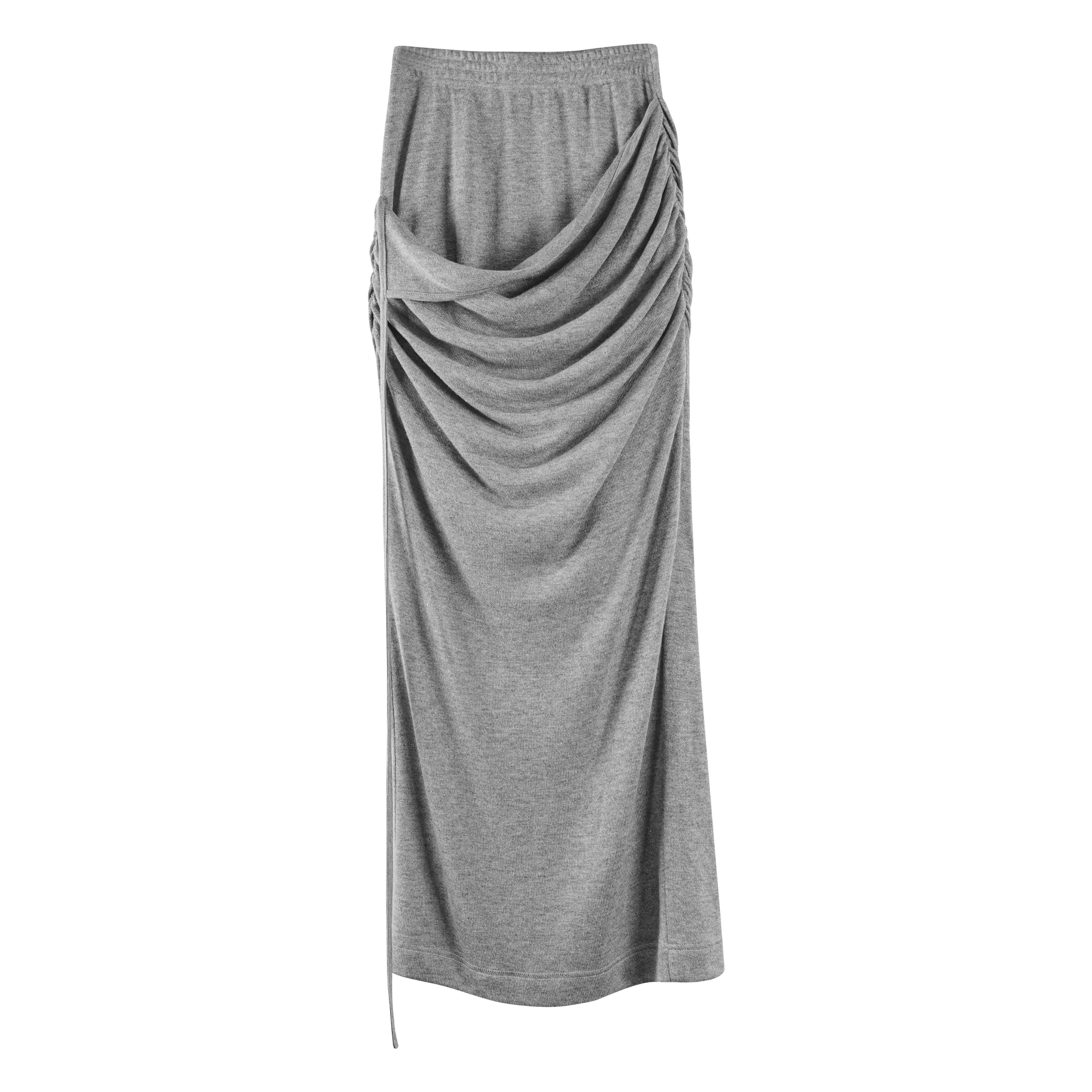 someonesometimes_Viscose_Blend_Crew_Neck_Long_Sleeve_Heather_Gray_Two_Piece_Top_&_Skirt_Sets_MISSTT