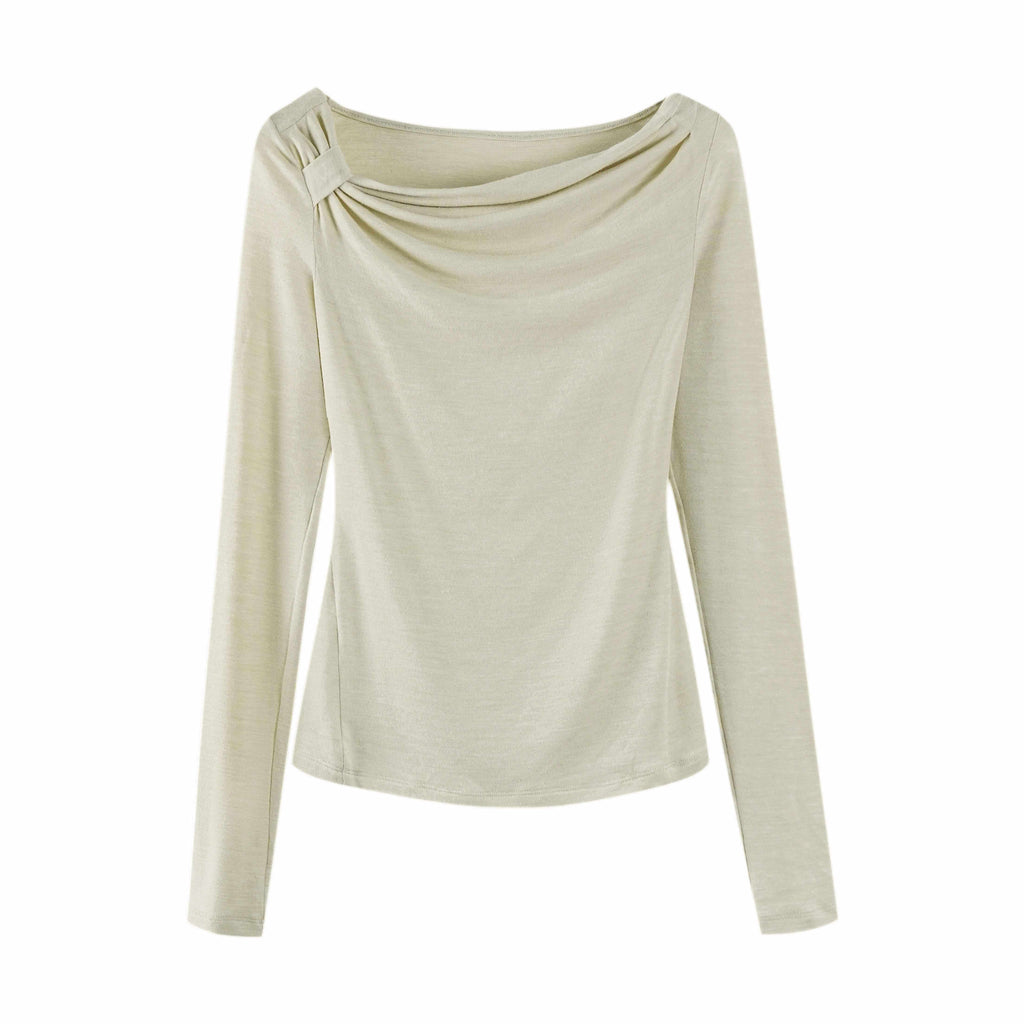 someonesometimes_Wool_Blend_Pleated_Slim_Fit_Casual_Round_Neck_Marl_Gray_Knitwear_Tops_Sweaters_MISSTT