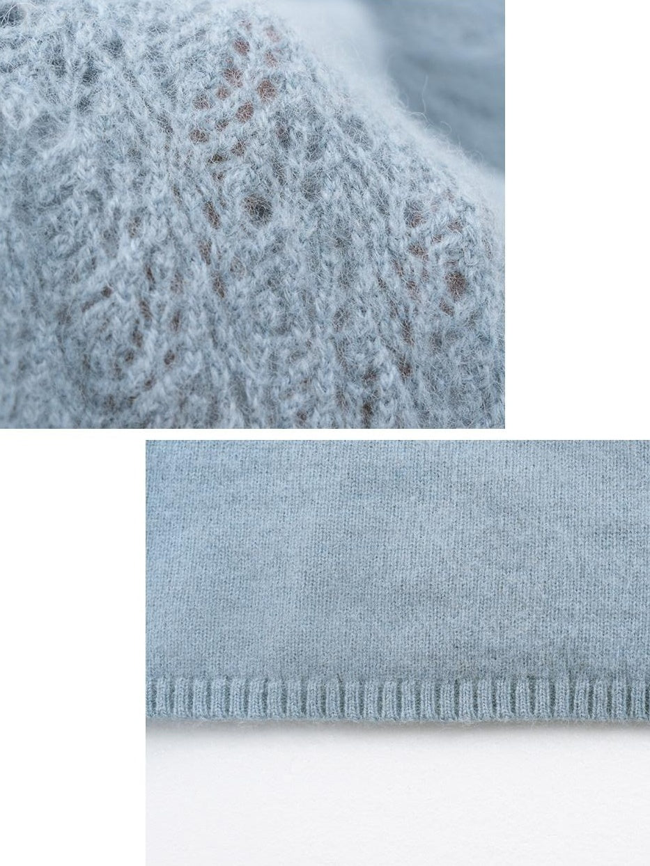 someonesometimes Wool Blend Slim Fit Asymmetrical Neck One Shoulder Casual Women Knit Sweaters