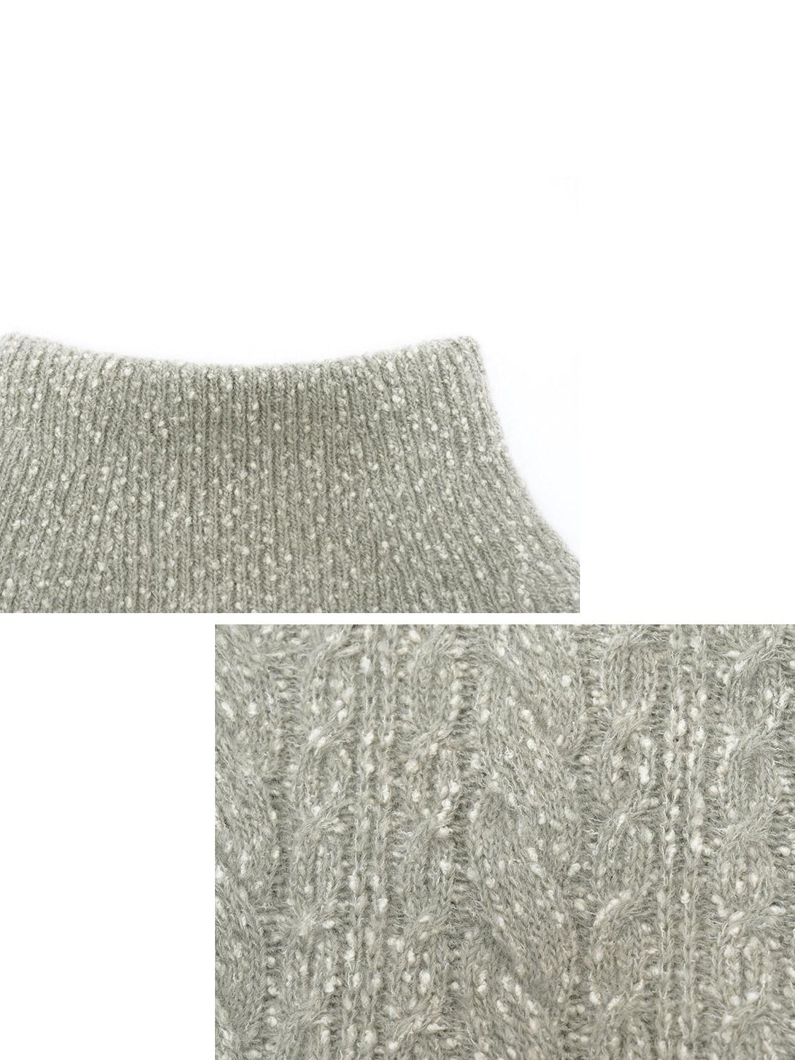 someonesometimes Wool Mohair Blend Oversized Casual Knit Pullover Women Dark Mist Green Sweaters