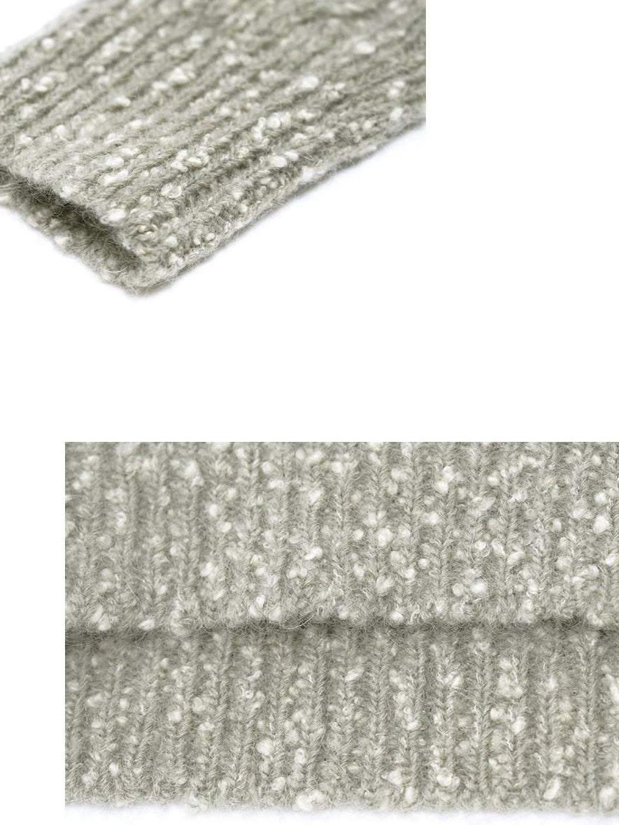 someonesometimes Wool Mohair Blend Oversized Casual Knit Pullover Women Dark Mist Green Sweaters